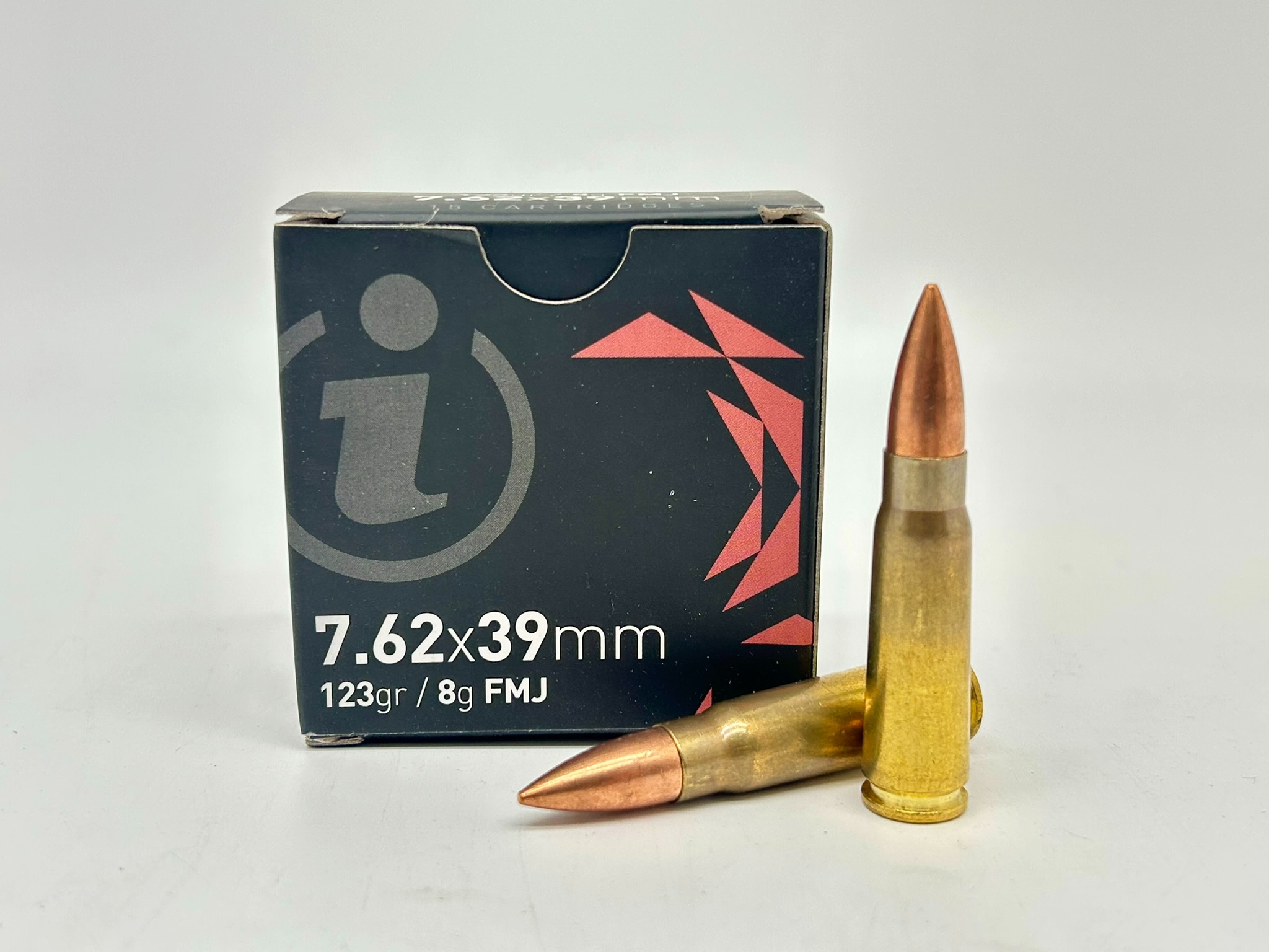 Igman 7.62x39mm Brass Case 123gr Full Metal Jacket - 15 Rounds - Image 1