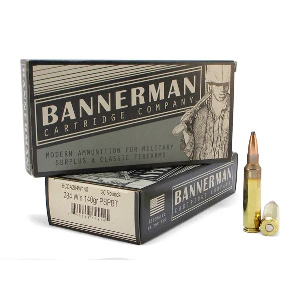 BANNERMAN 284 WIN 140GR PSPBT BRASS CASED 20RD BOX
