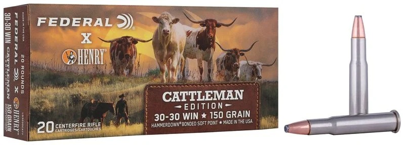 FEDERAL X HENRY CATTLEMAN EDITION 30-30 WIN 150GR BONDED SOFT POINT 20RD BOX