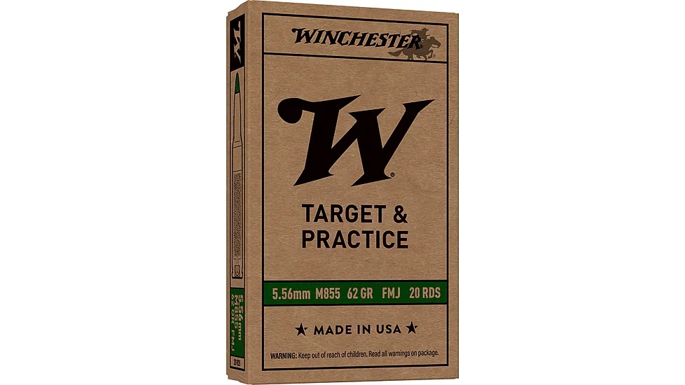Winchester Ammo USA855K USA  5.56x45mm NATO 62 gr Full Metal Jacket STEEL CORE  1000RD CASE (20RDX50) - Image 1