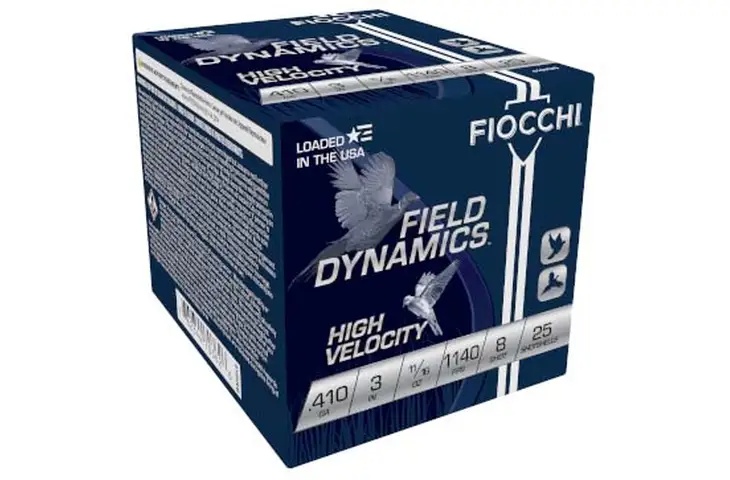 .410 Bore - FIOCCHI HIGH VELOCITY 3IN 11/16OZ 8SHOT - 25 ROUND BOX