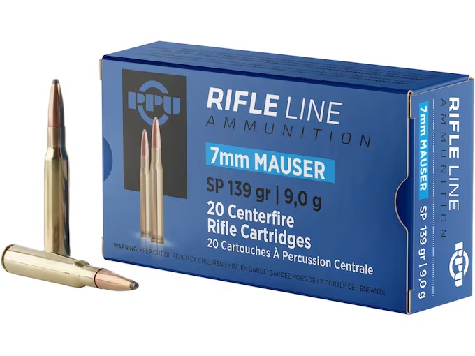 PPU 7MM MAUSER 139GR SP 20RD BOX