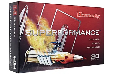 HORNADY SUPERFORMANCE 25-06 REM 90GR CX BRASS CASED 20RD BOX  - Image 1