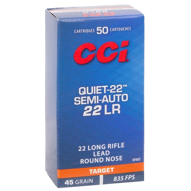 CCI QUIET SEMI AUTO  22LR 45GR LRN (835FPS) 50RD BOX