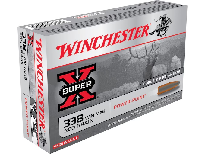 WINCHESTER SUPER-X 338 WIN MAG 200GR SP 20RD BOX - Image 1
