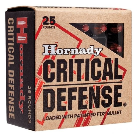 .32 ACP - HORNADY CRITICAL DEFENSE 60GR BRASS CASED - 25 ROUND BOX