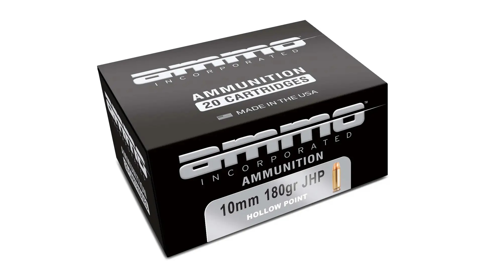 10mm Auto - AMMO INC SIGNATURE SERIES 180 GR JHP BRASS - 20 ROUND BOX