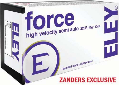 ELEY FORCE 22LR 42GR. ROUND NOSE 50RD BOX 