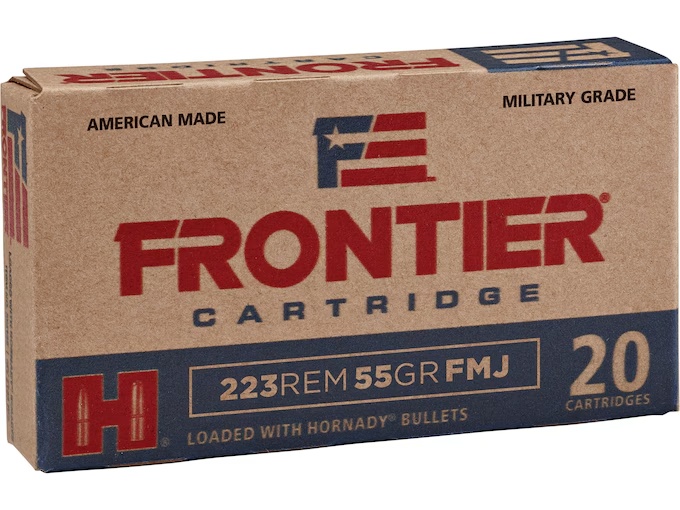 .223 Rem - FRONTIER CARTRIDGE 55GR FMJ - 20 ROUND BOX