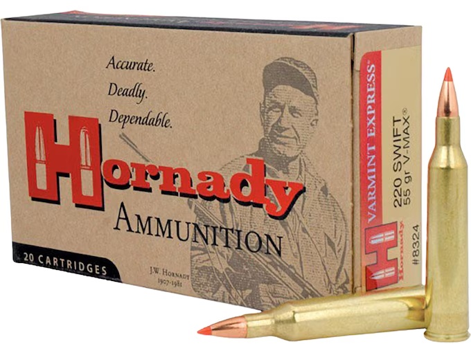 HORNADY 220 SWIFT 55GR VMAX 20RD BOX - Image 1
