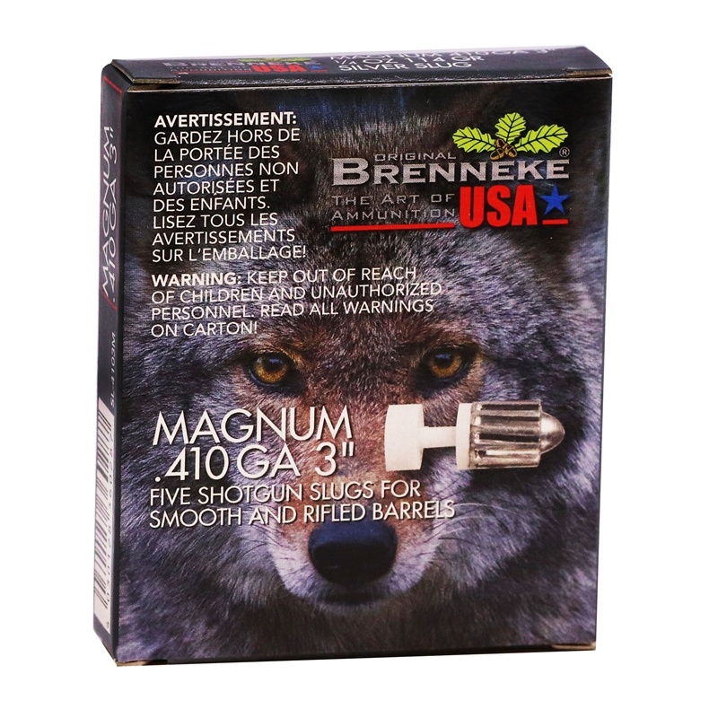 .410 Bore - BRENNEKE 3IN 1/4OZ MAGNUM SLUG - 5 ROUND BOX