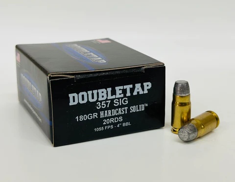 DOUBLETAP 357 SIG 180GR HARDCAST SOLID BRASS CASED 20RD BOX - Image 1