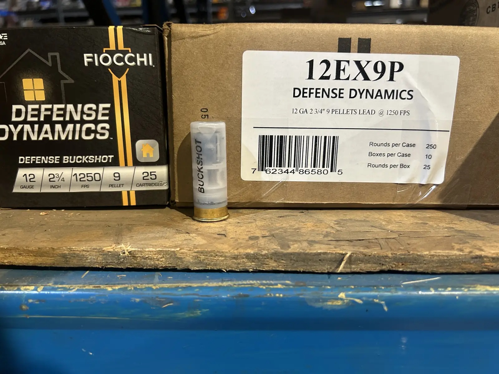 12 GUAGE - FIOCCHI HOME DEFENSE 9-PELLET #1 BUCKSHOT - 25 ROUND BOX