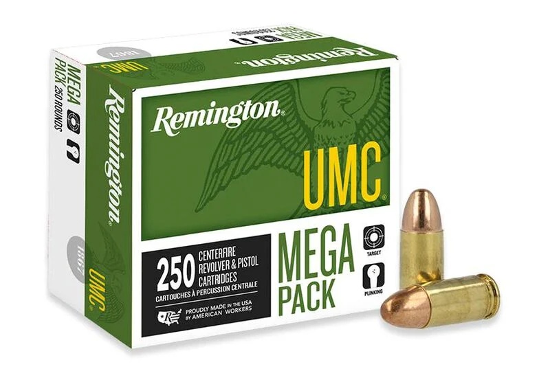 REMINGTON UMC 9MM LUGER 115GR FMJ BRASS CASED 250RD BOX  - Image 1