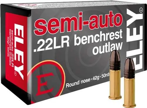 22LR - ELEY OUTLAW 42GR SEMI AUTO BENCHREST - 50 ROUND BOX 