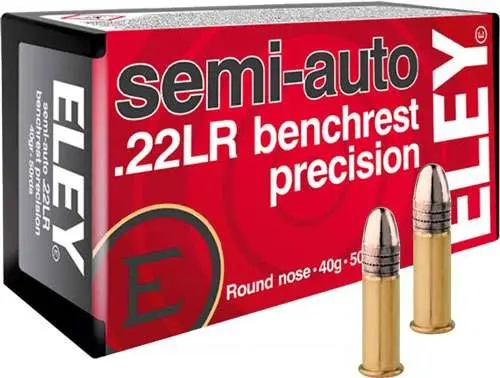 .22 LR - ELEY PRECISION 40GR. SEMI AUTO BENCHREST - 50 ROUND BOX