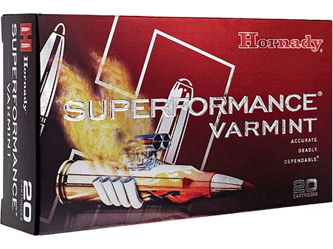 .223 WSSM - HORNADY SUPERFORMANCE 55GR V-MAX BRASS CASED - 20 ROUND BOX 