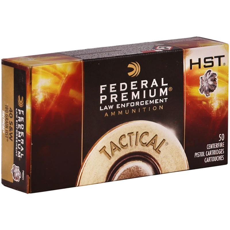 Federal Law Enforcement 40 S&W Ammo 180 Grain HST Jacketed Hollow Point 50RD BOX
