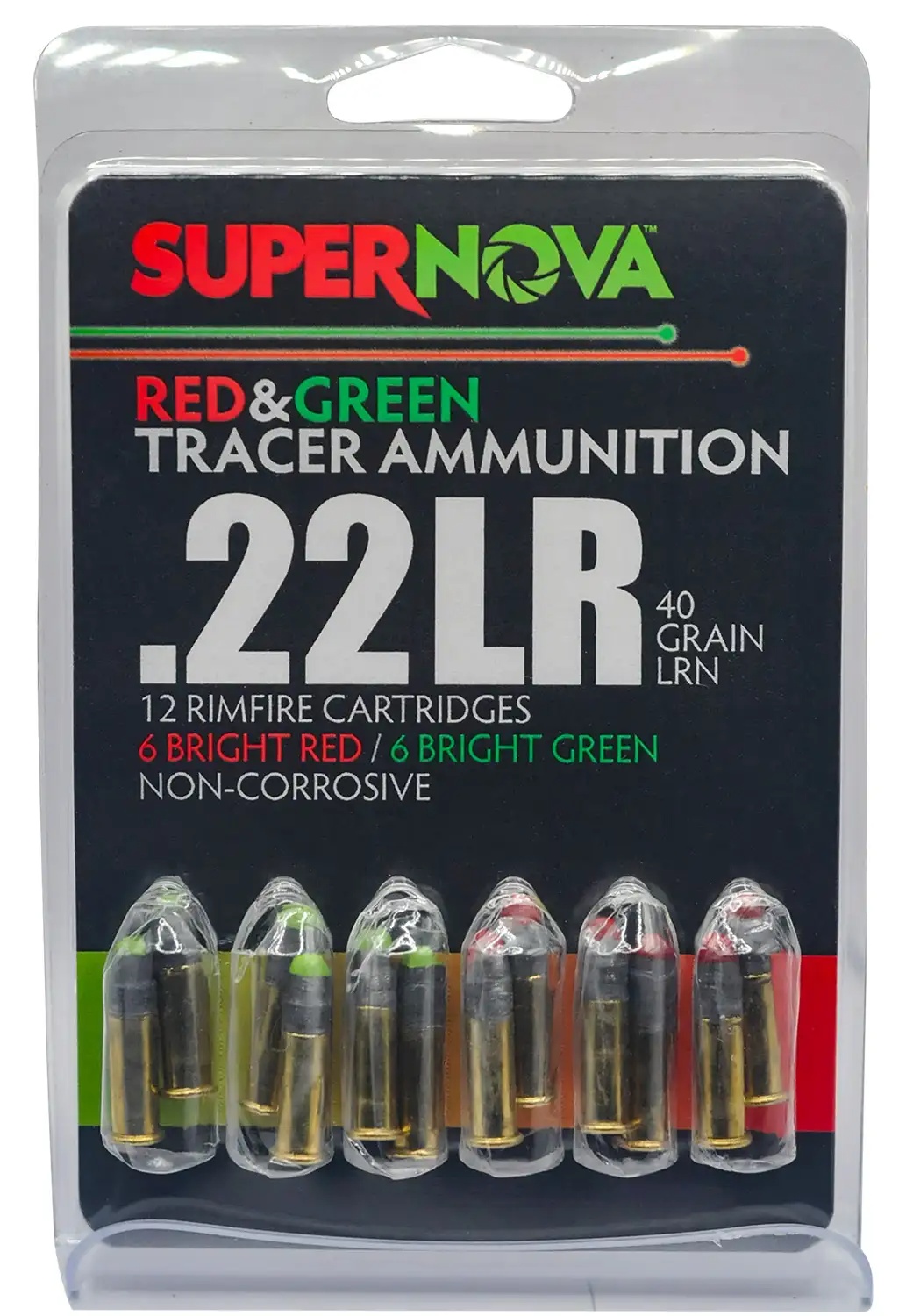 SUPERNOVA 12RD PACK 22LR TRACER 6 GREEN AND 6 RED
