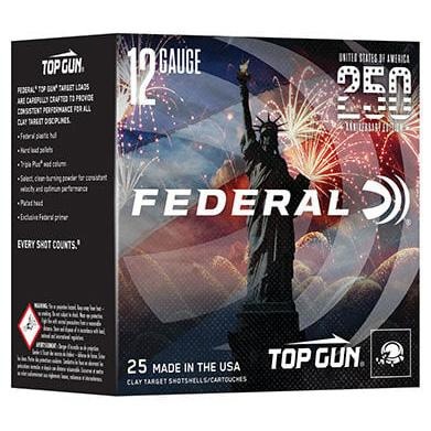 12 Gauge - FEDERAL 250TH ANNIVERSARY 2 3/4IN #8 SHOT 1145FPS - 25 ROUND BOX