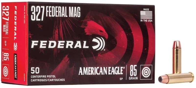 FEDERAL 327 FEDERAL MAG 85GR JACKETED SOFT POINT BRASS CASED 50RD BOX  - Image 1