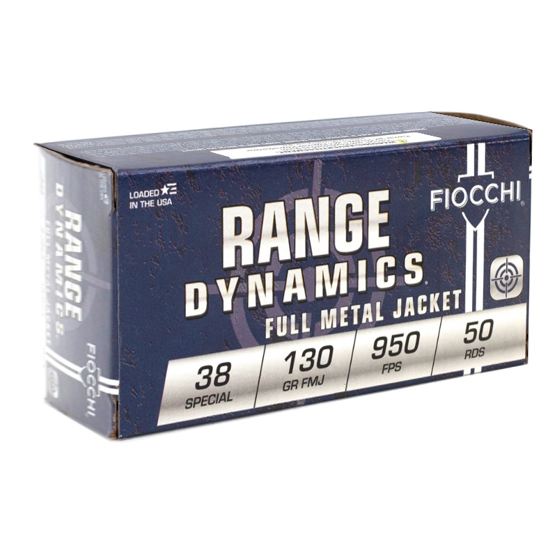 38 Special - FIOCCHI AMMO 130GR FMJ - 50 ROUND BOX