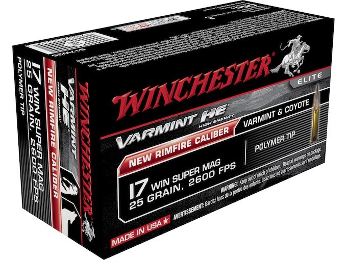 .17 WSM - Winchester Ammo S17W25 Varmint HE 25 gr Polymer Tip - 50 ROUND BOX