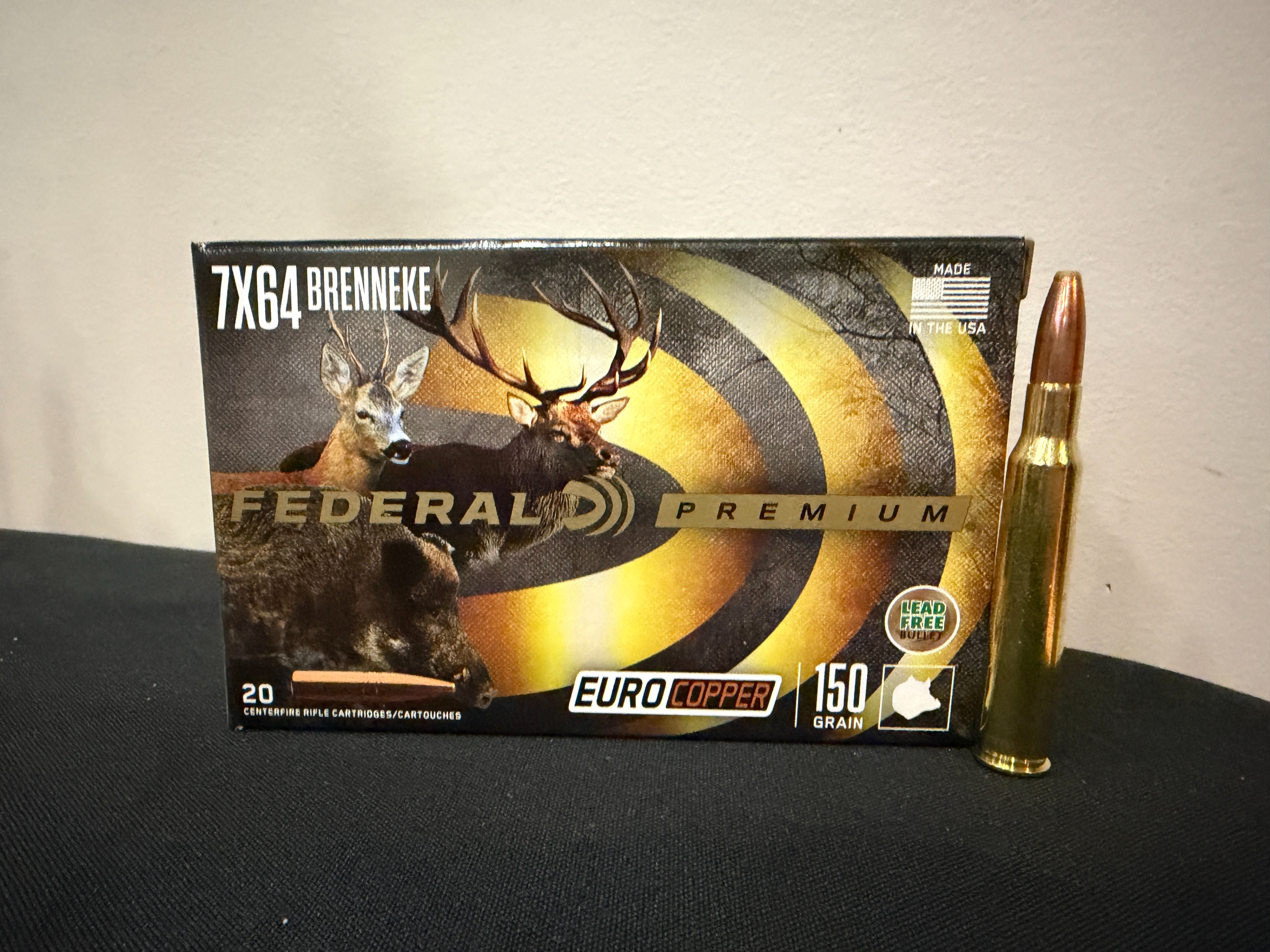 FEDERAL PREMIUM EUROCOPPER 7X64 BRENNEKE 150GR BRASS CASED 20RD BOX - Image 1
