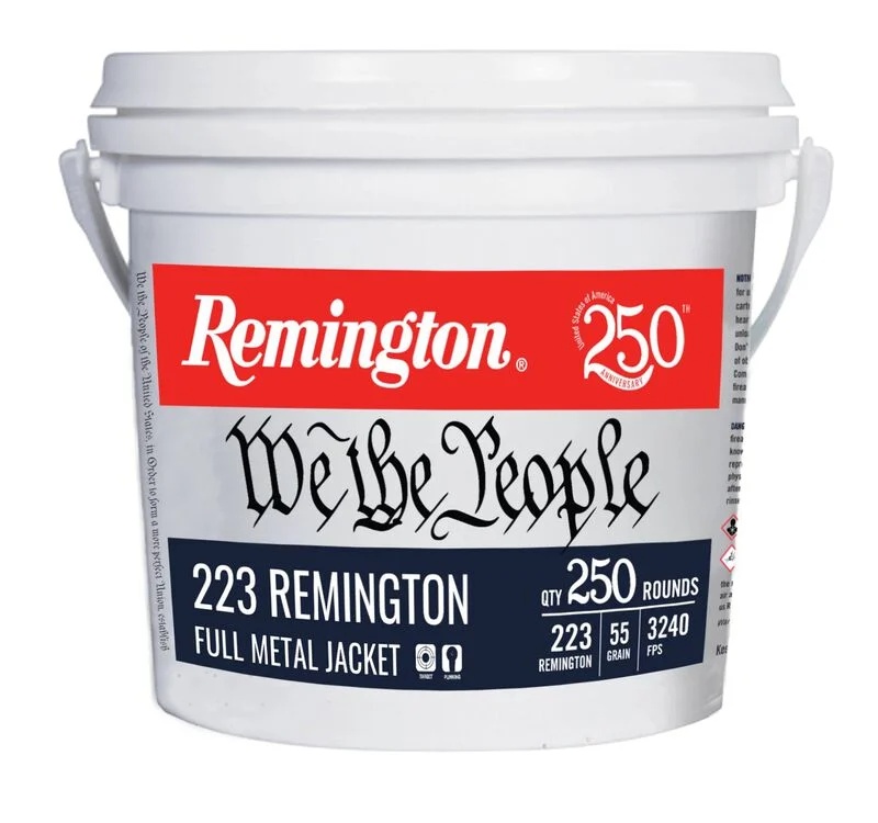 REMINGTON WE THE PEOPLE 223 REM 55GR FMJ BRASS CASED 1000rd case (250rdx4) - Image 1