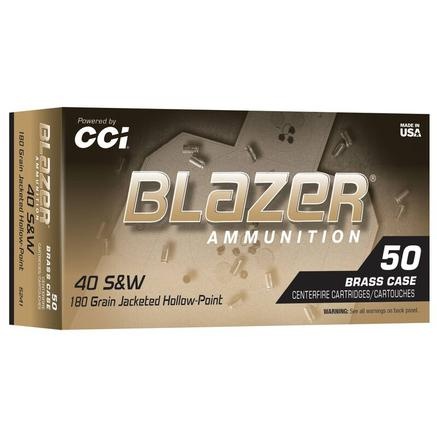 CCI BLAZER BRASS 40 S&W 180GR HOLLOW POINT BRASS CASED 50RD BOX 