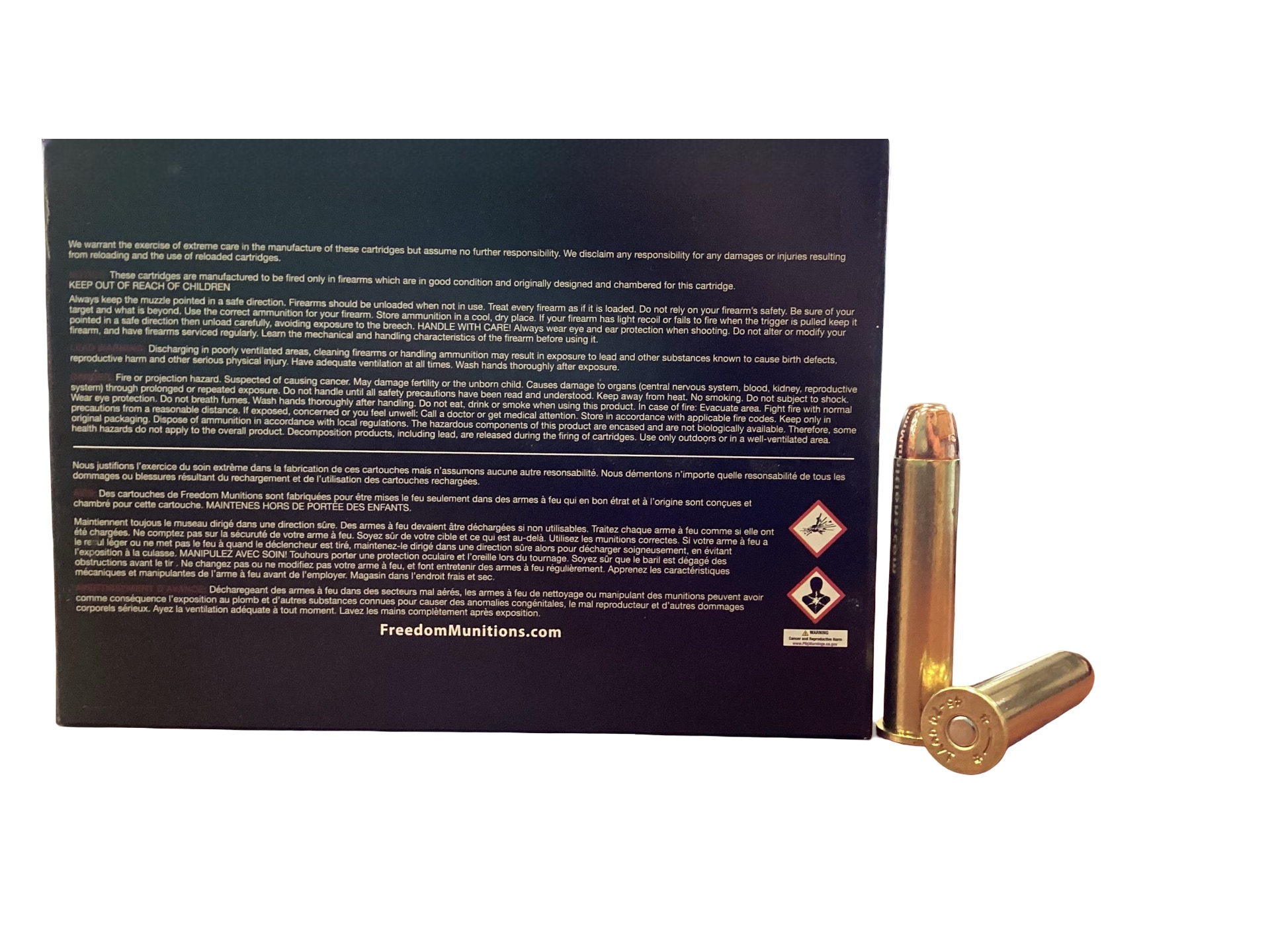 .45-70 Government - Freedom Munitions 300 Grain Round Nose Flat Point (FM4570RF300N20) - 20 round box thumbnail 2