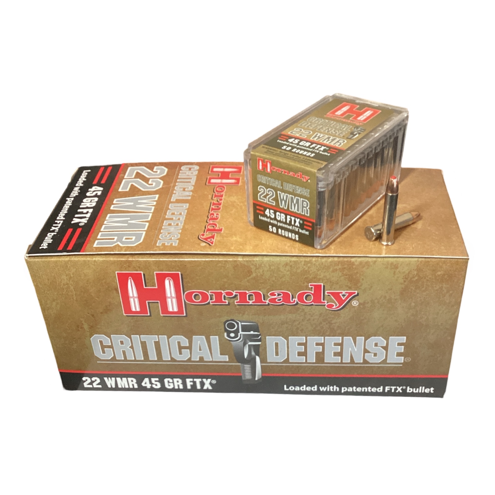 .22 WMR – Hornady Critical Defense 45 Grain FTX (83200) – 200 Rounds 
