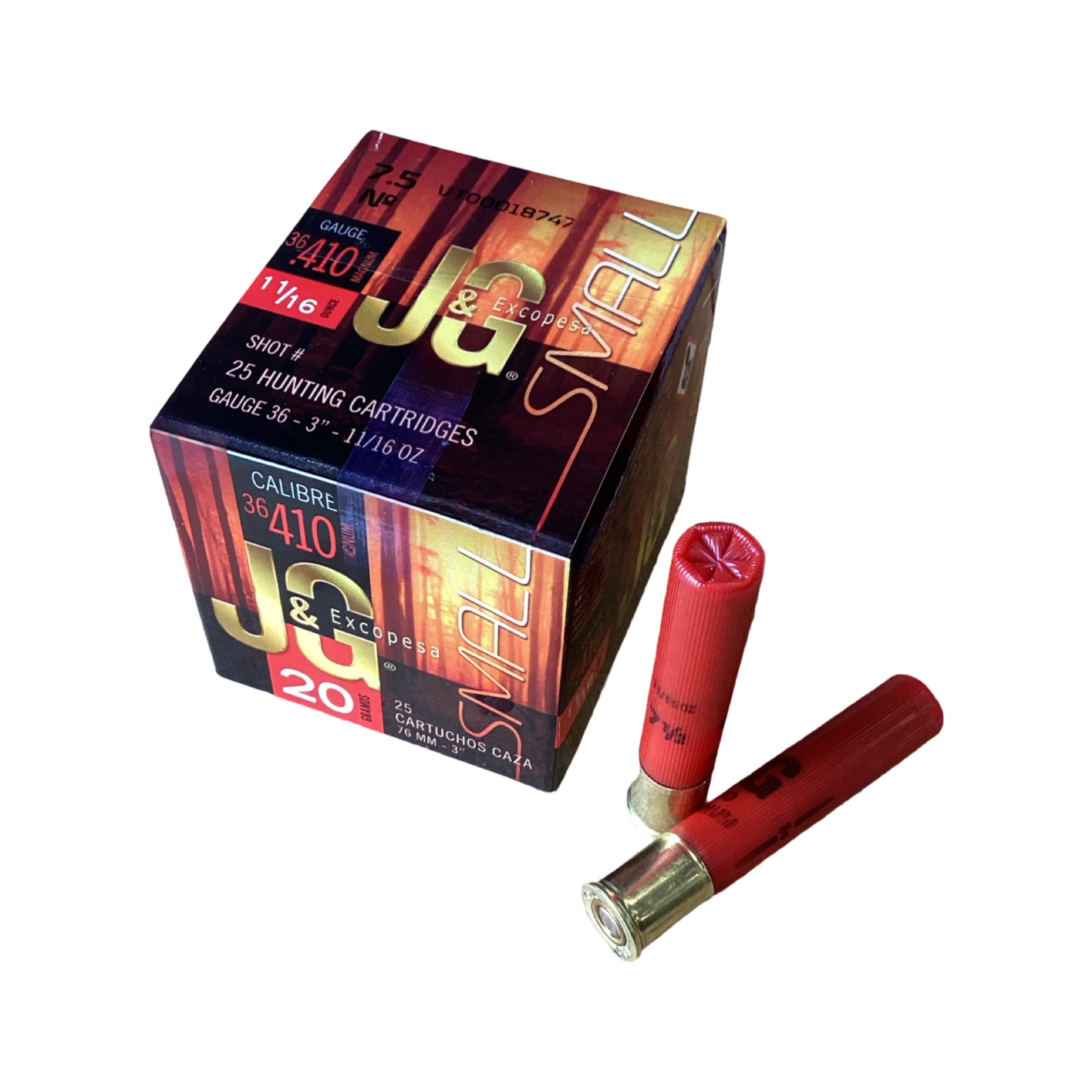 .410 Bore - Nobel Sports 3 Inch 11/16 OZ #7.5 shot (VT00018747) - 25 round box