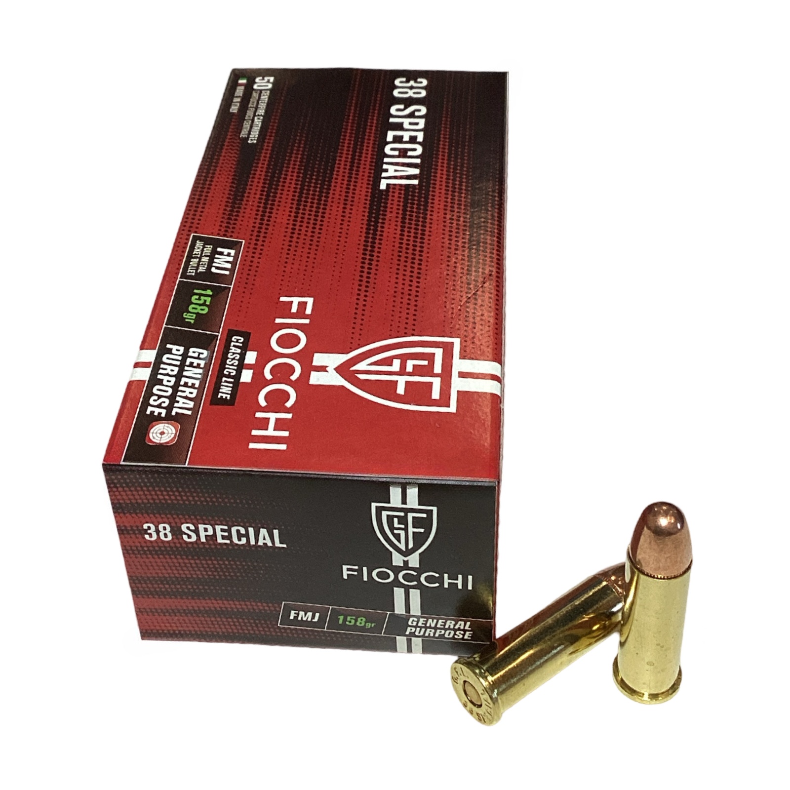 .38 Special - Fiocchi Range Dynamics 158 Grain FMJ - (FI38G) - 50 Round Box - Image 1
