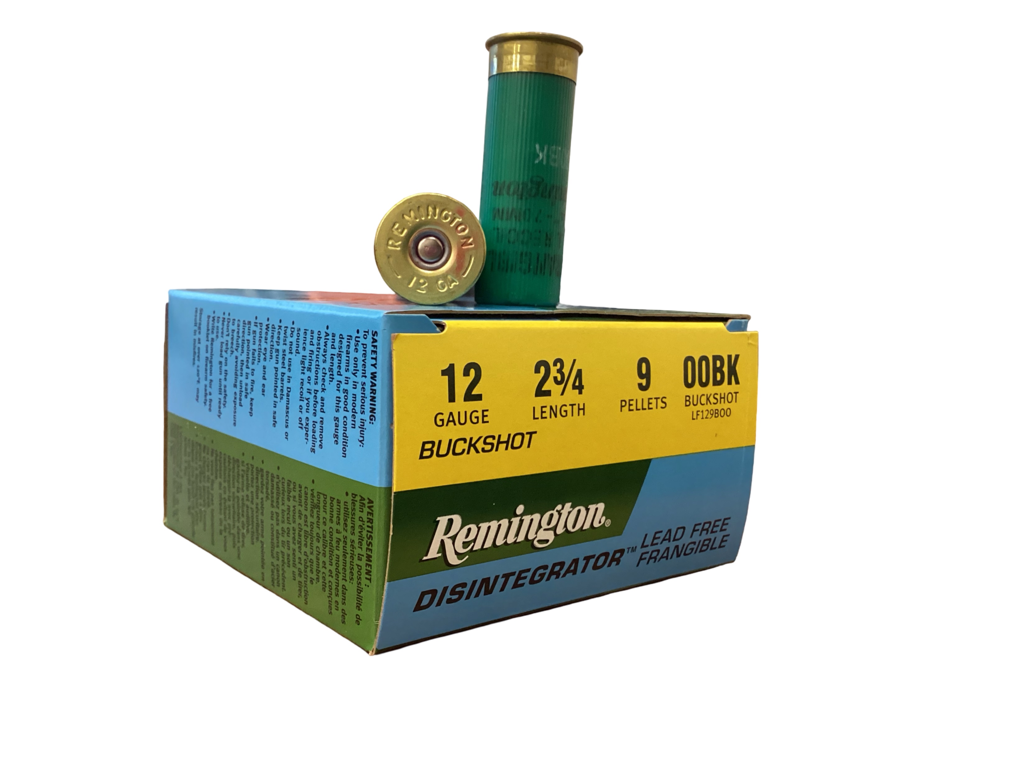 12 Gauge - Remington Disintegrator  2 3/4'' 00 Buckshot 9 Pellets - 20805 - 25 round box