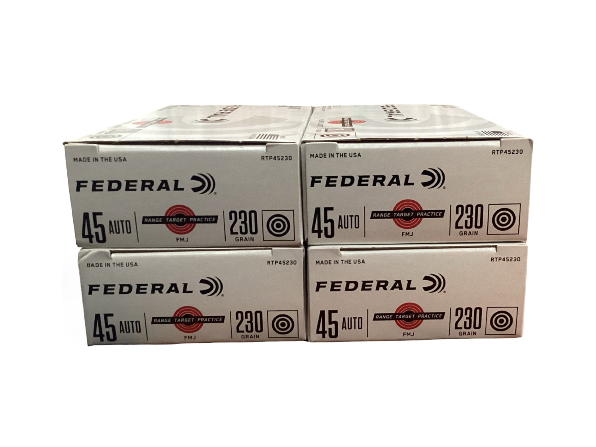 .45 ACP - Federal Range and Target 230 Gr Full Metal Jacket FMJ (RTP45230) - 200 Rounds