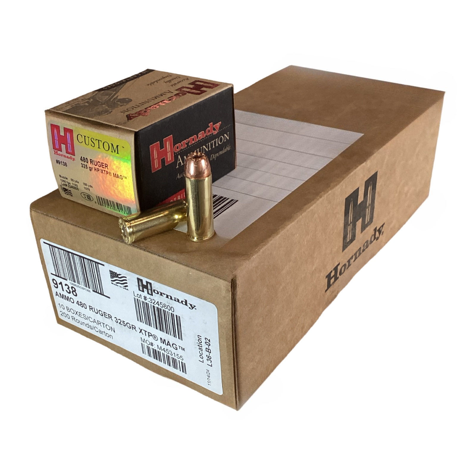 .480 Ruger - Hornady 325 Grain Hollow Point XTP Mag -9138- 200 Rounds  - Image 1