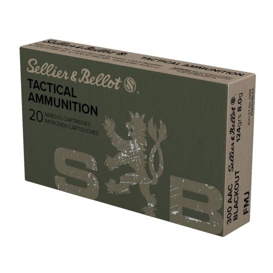 .300 AAC Blackout - Sellier & Bellot 124gr Full Metal Jacket - 20 Round Box 