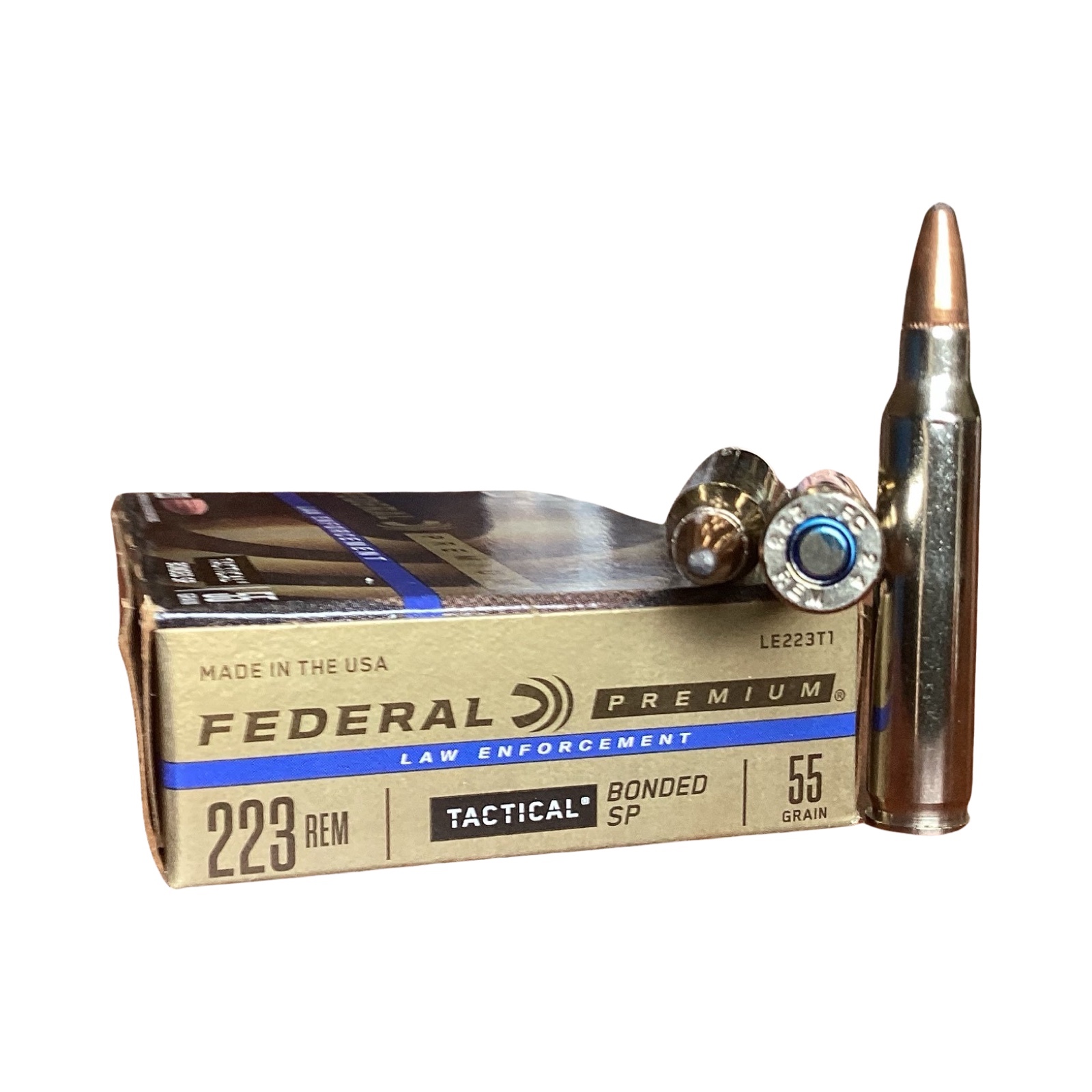.223 Remington – Federal Premium 55 Grain Soft Point “Law Enforcement” (LE223T1) – 20 Round Box