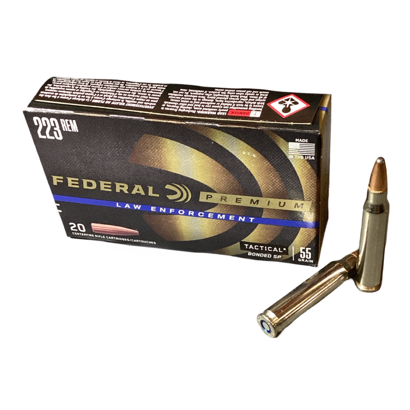 .223 Remington – Federal Premium 55 Grain Soft Point “Law Enforcement” (LE223T1) – 20 Round Box thumbnail 2