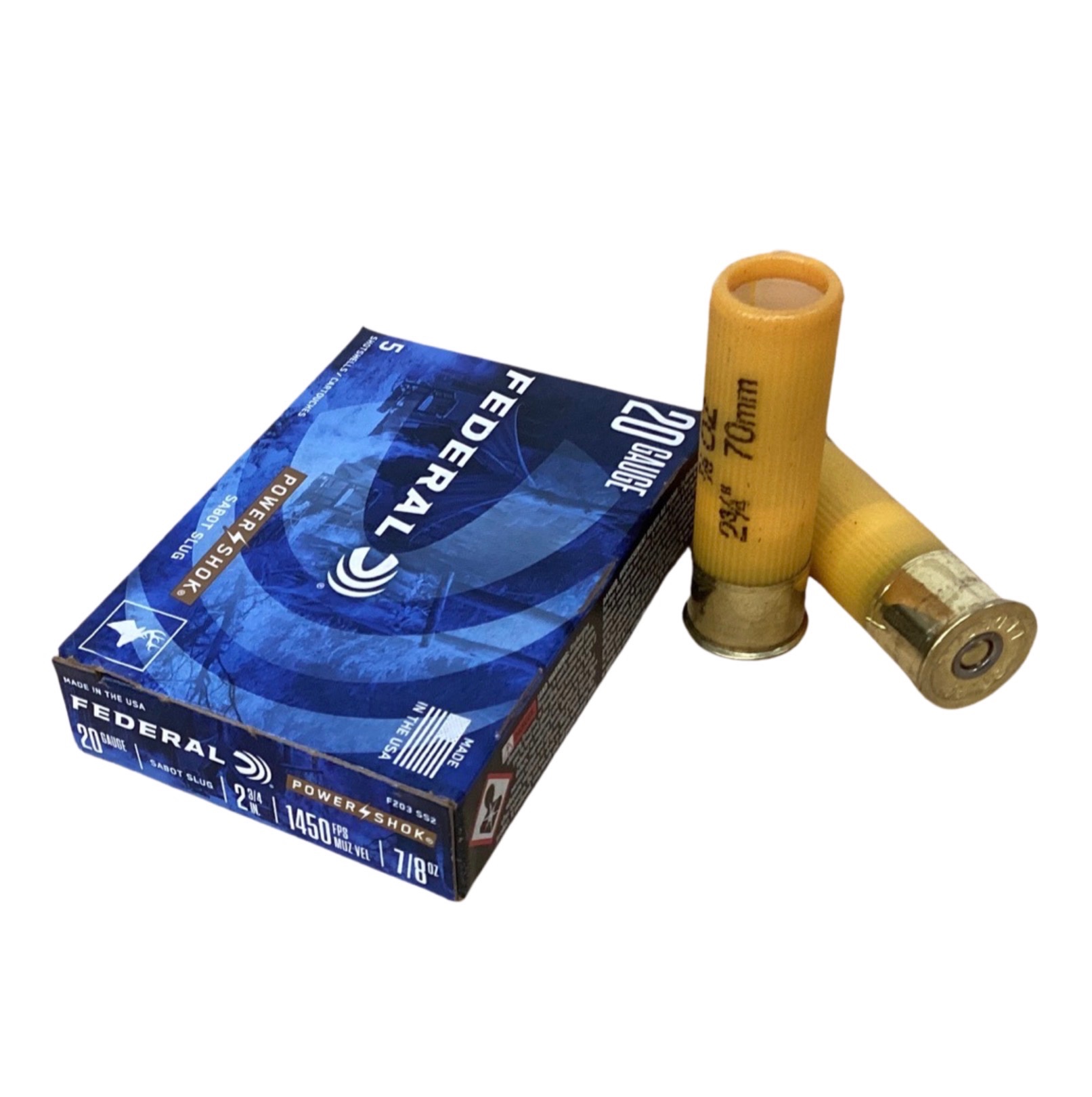 20 Gauge - Federal Power-Shok 2-3/4in Sabot Slug 7/8oz (F203 SS2) - 5 Round Box