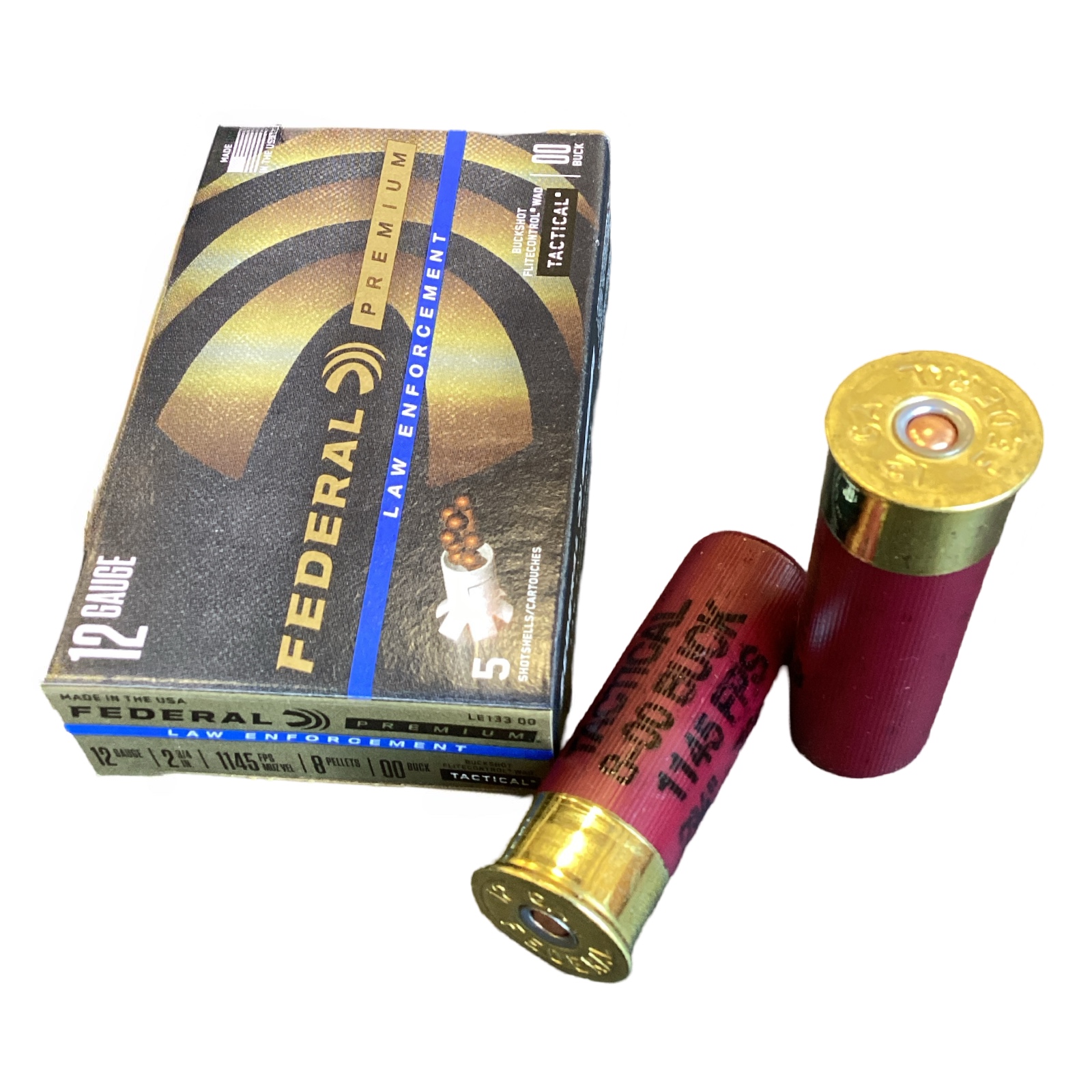 12 Gauge - Federal LE Tactical 2 3/4 00 Buckshot 8 Pellet - LE133 with FliteControl Wad - 50 Round Case thumbnail 2