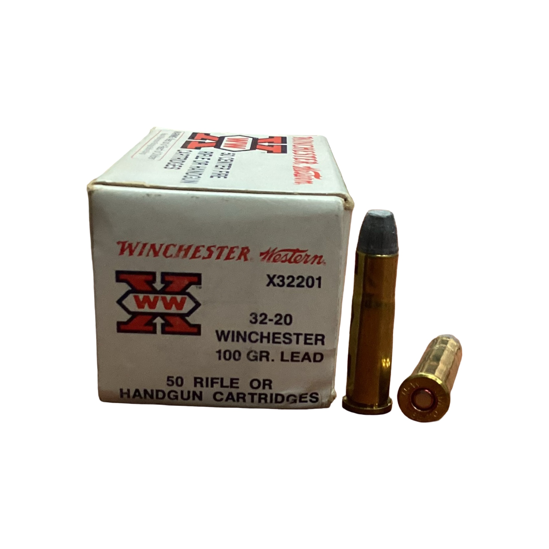.32-20 Win - Winchester Super X 100 Grain Lead (X32201)- 50 Round Box