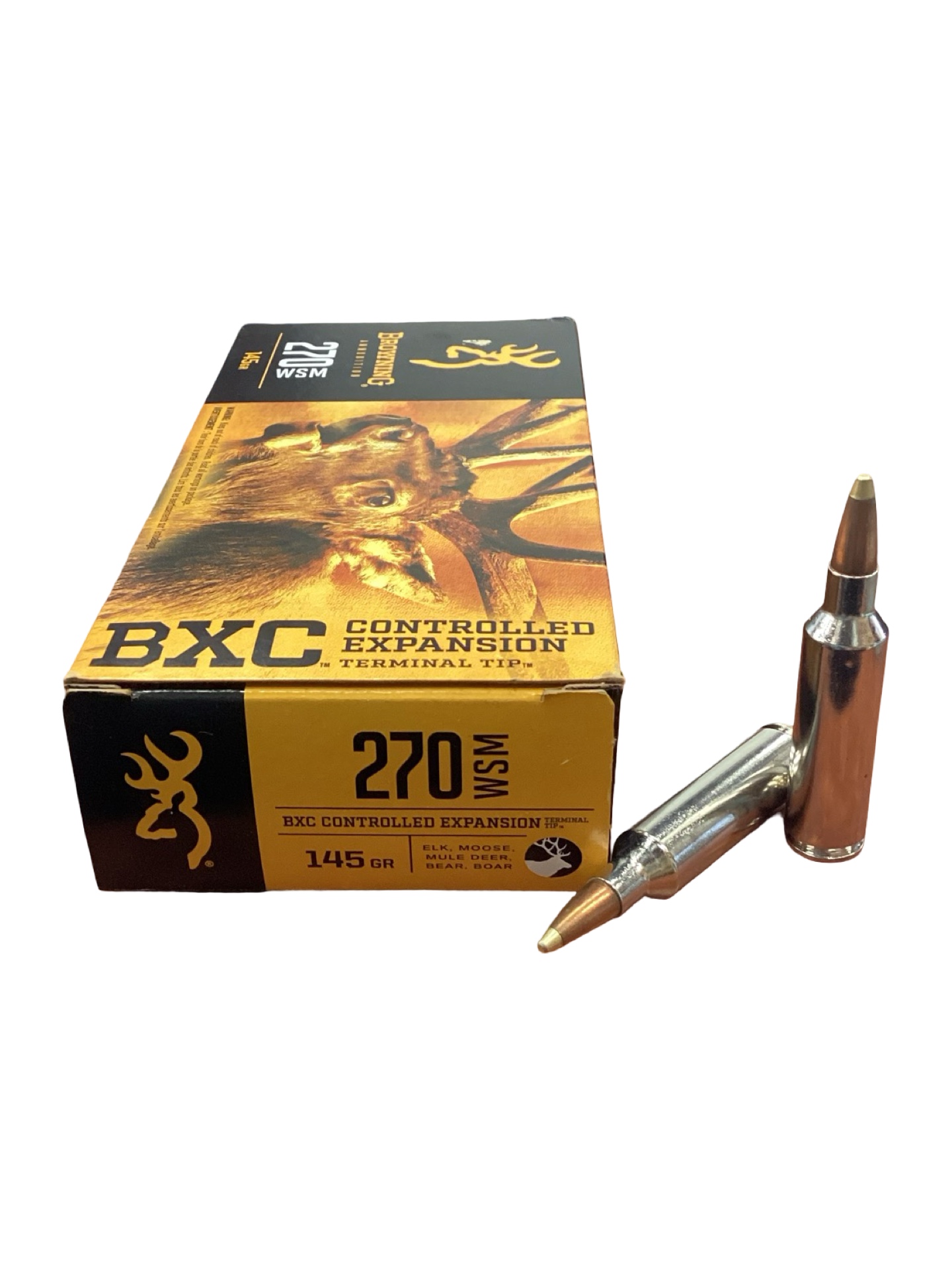 .270 WSM - Browning Ammunition BXC 145 Grain Controlled Expansion Terminal Tip (B192227001) - 20 Round Box
