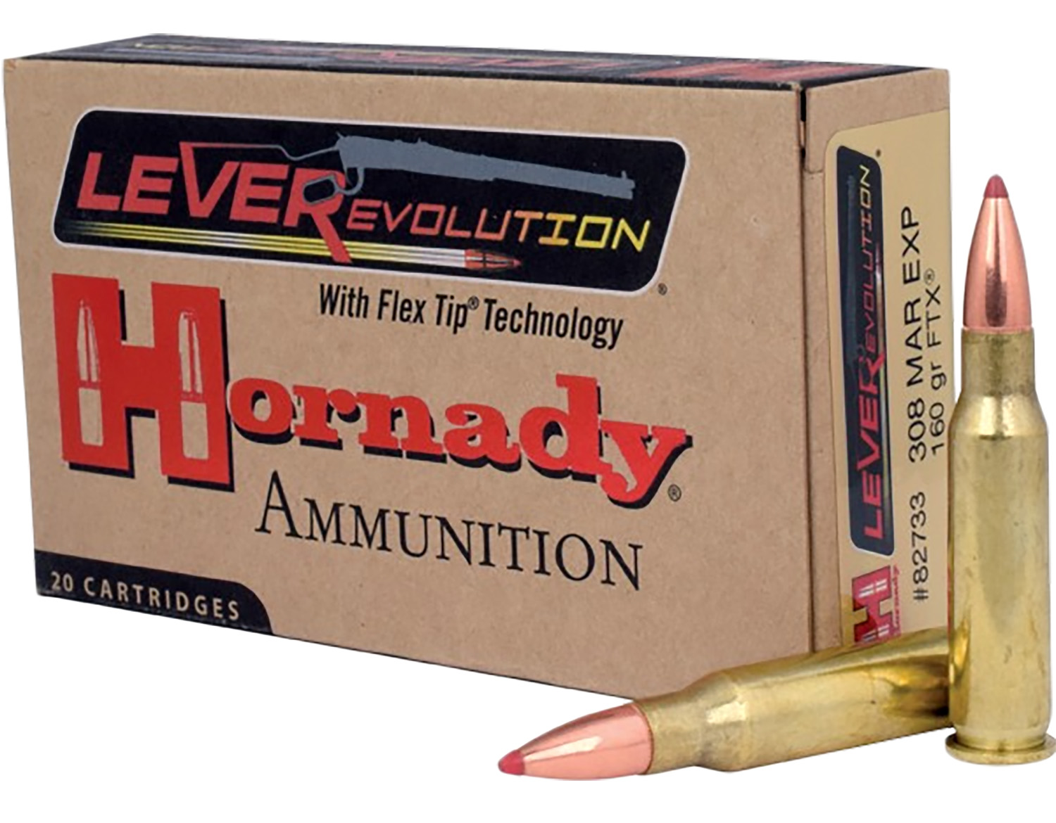 308 Marlin Express - Hornady LEVERevolution  160gr Flex Tip EXpanding 20 Per Box